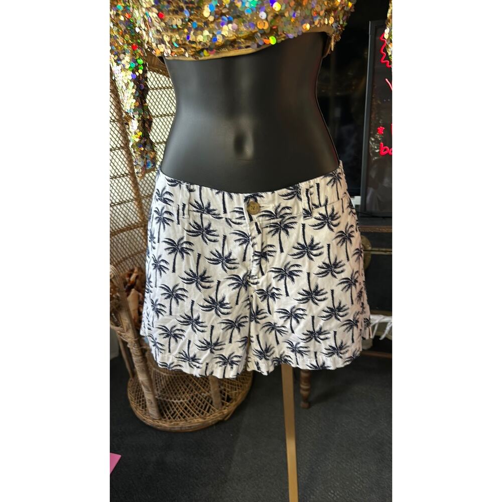 y2k preppy palm tree novelty print shorts